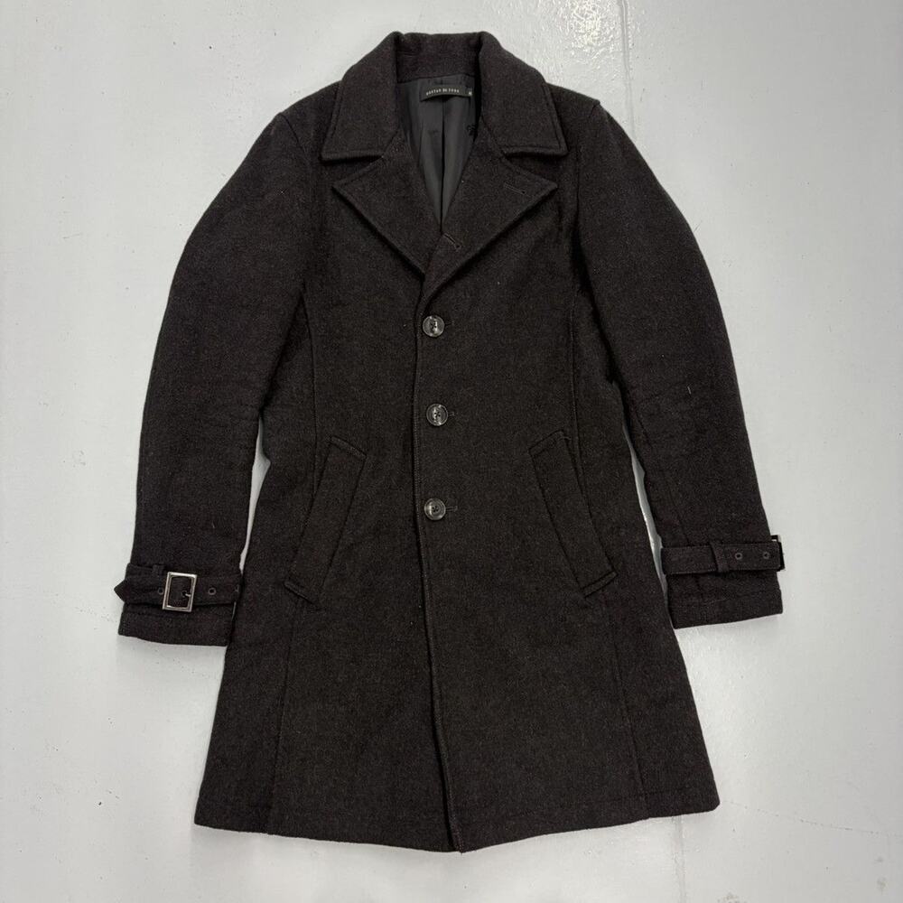 Gostar De Fuga Black Wool Japanese Brand Archive Overcoat